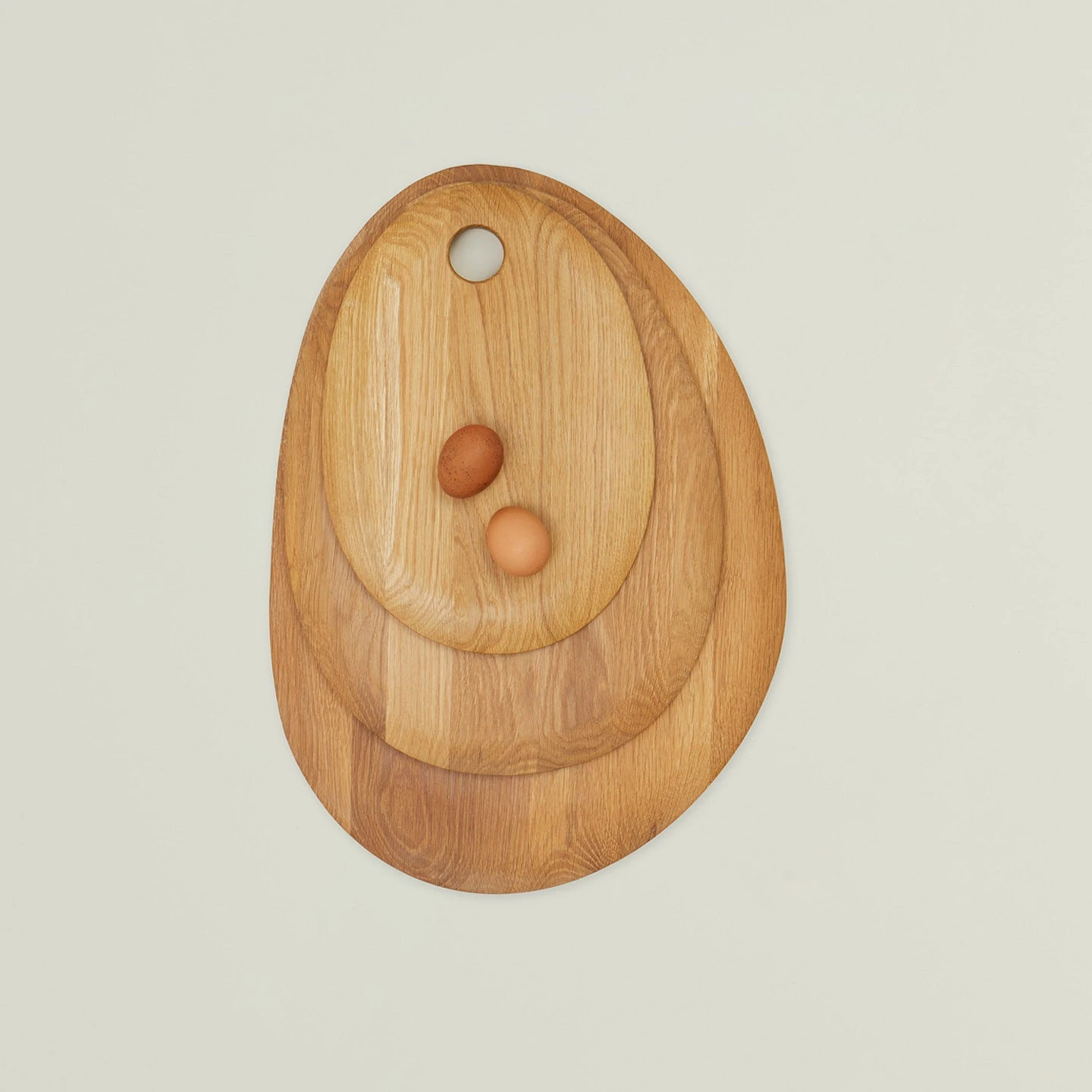 Pebble Cutting Board - Oak 3 Pebble Cutting Board - Oak