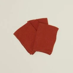 Simple Linen Napkin - Rust