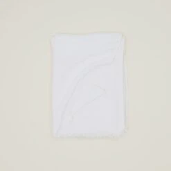 Simple Linen Throw - White