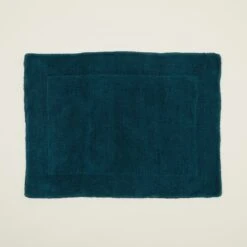 Simple Terry Bath Mat - Peacock