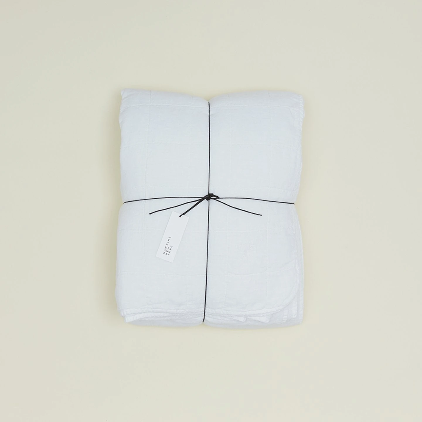 Simple Linen Quilt - White 3 Simple Linen Quilt - White