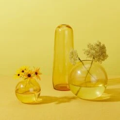 Aurora Sphere Vase - Amber -ferm LIVING Store 2022 MAY COLOR STORY16513 1