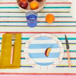 Bamboo Melamine Side Plate, Set Of 4 - Blue Wide Stripe -ferm LIVING Store 2024 Q2 al fresco dining table tablecloth xenia taler plates 10 1 5027c4b9 26d6 4d2b a333 29a9b7beca2d