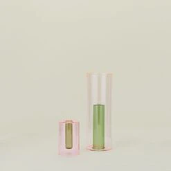 Reversible Glass Vase - Green/Pink -ferm LIVING Store BLD.100.30.MIX .095 a1