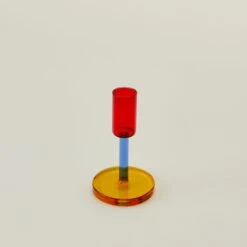 Color Block Candle Holder - Red/Blue -ferm LIVING Store BLD.100.40.001.195 d