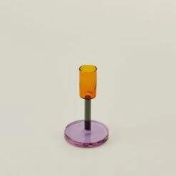 Color Block Candle Holder - Orange/Grey -ferm LIVING Store BLD.100.40.001.330 d