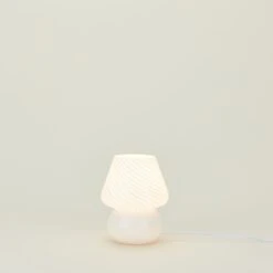 Glass Mini Mushroom Lamp - White