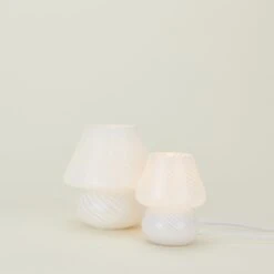 Glass Mini Mushroom Lamp - White -ferm LIVING Store FRE.200.50.002.000.MIX b