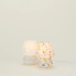 Glass Mini Mushroom Lamp - Confetti Multi -ferm LIVING Store FRE.200.50.003.MIX b