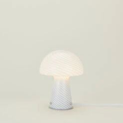 Glass Tall Mushroom Lamp - White -ferm LIVING Store FRE.200.50.004.000 c