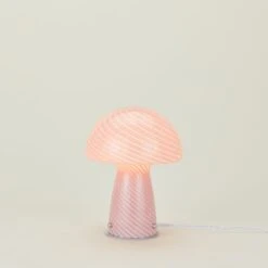 Glass Tall Mushroom Lamp - Pink -ferm LIVING Store FRE.200.50.004.095 c