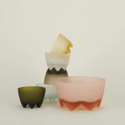 Large Frosted Footed Bowl - Sky -ferm LIVING Store HAF footedbowlgroup 369ed8ce ba35 4034 938f d8a368191b74