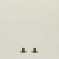 Essential Metal Candle Holders, Set Of 2 - Olive 8 Essential Metal Candle Holders, Set Of 2 - Olive -ferm LIVING Store HNY.100.40.010.380 a