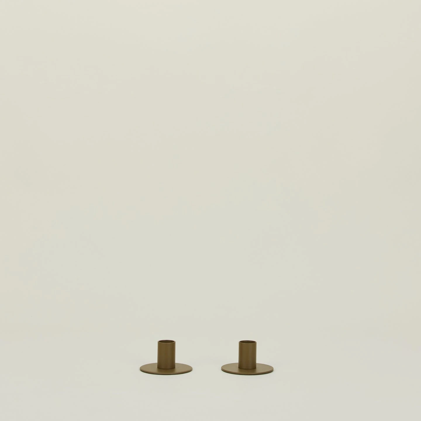 Essential Metal Candle Holders, Set Of 2 - Olive 4 Essential Metal Candle Holders, Set Of 2 - Olive - Image 2