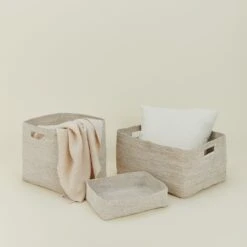 Essential Square Basket - White -ferm LIVING Store HNY.100.50.02X.000 b2 b1eeb183 1d75 4e6b a388 29387233a278