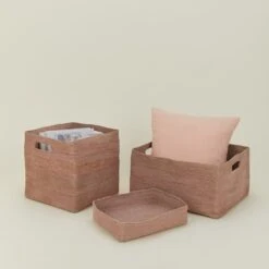 Essential Low Basket - Blush -ferm LIVING Store HNY.100.50.02X.095 b4 230217c8 707d 48cd 9346 b844e3ea0bc5