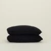 Simple Linen Quilted Shams, Set Of 2 - Black -ferm LIVING Store HNY.300.10.028.999.Q