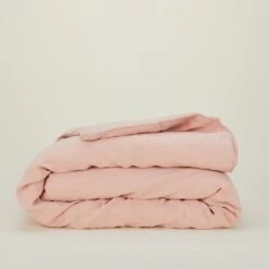 Simple Linen Duvet - Blush