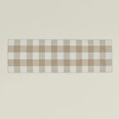 Simple Plaid Runner - Ivory/Flax