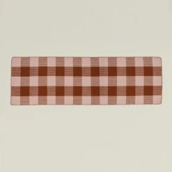 Simple Plaid Runner - Blush/Terracotta