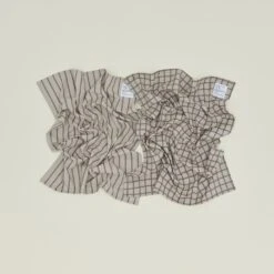 Essential Yarn Dyed Dish Towel, Set Of 2 - Light Grey/Dark Grey