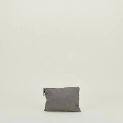 Simple Linen Zipper Pouch - Dark Grey -ferm LIVING Store HNY.600.50.040.910