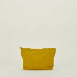 Simple Linen Zipper Pouch - Mustard -ferm LIVING Store HNY.600.50.041.365