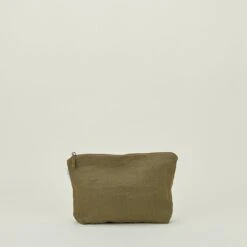 Simple Linen Zipper Pouch - Olive -ferm LIVING Store HNY.600.50.041.380