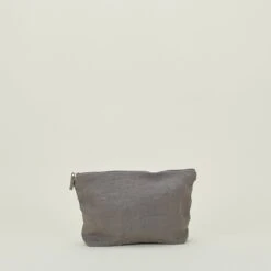 Simple Linen Zipper Pouch - Dark Grey -ferm LIVING Store HNY.600.50.041.910