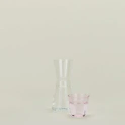 High Rise Carafe + Glass - Clear/Blush