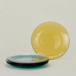 Glass Salad Plate - Amber -ferm LIVING Store IMG 1626