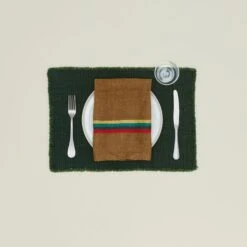 Jasper Placemat, Set Of 2 - Hunter Linen Wool -ferm LIVING Store LBC.500.50.MIX .1 b9e04d50 2d4d 418e baa3 f5708009ce86