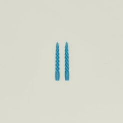 Twisted Taper Candle, Set Of 2 - Peacock