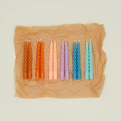 Twisted Taper Candle, Set Of 2 - Orange -ferm LIVING Store MMA.100.40.001.MIX a bb47a77e df57 4f46 bd66 dc8822280a08