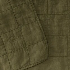 Simple Linen Quilted Throw - Olive 8 Simple Linen Quilted Throw - Olive -ferm LIVING Store OLIVE QUILT DETAIL d57faafa 3adf 4e92 9a01 81a46eb4966f
