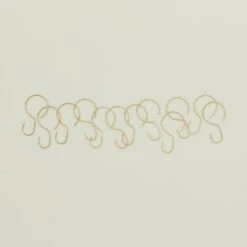 Shower Curtain Hooks, Set Of 12 - Brass