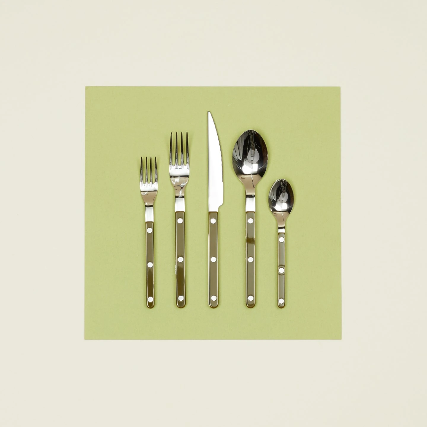 Sabre Bistrot Flatware - Forest Green 3 Sabre Bistrot Flatware - Forest Green
