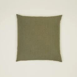 Simple Linen Euro Sham - Olive