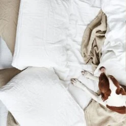 Simple Linen Duvet - Flax -ferm LIVING Store Simple Linen Bedding White Flax 1