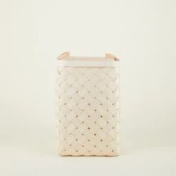 Birch + Leather Hamper