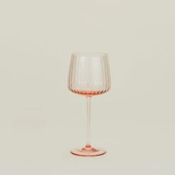 Ribbed White Wine Glass