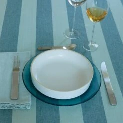 Glass Dinner Plate - Peacock -ferm LIVING Store british colour standard assorted glassware dinnerware flatware tablecloth 4