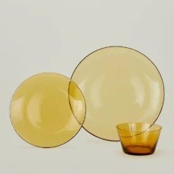 Glass Salad Plate - Amber -ferm LIVING Store britishcolorstandard amber group BCS.500.10.MIX fde88378 2a67 4bf5 90d2 dd0ad212f340