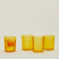Essential Glassware - Amber -ferm LIVING Store essential amber mediumglasses HNY.500.30.071 styled
