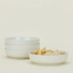 Essential Low Bowl, Set Of 4 - Bone