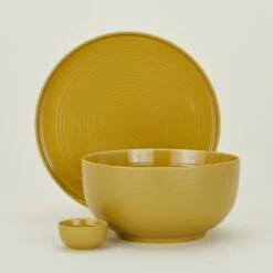 Essential Serving Bowl - Mustard 10 Essential Serving Bowl - Mustard -ferm LIVING Store essential mustard servingsetsb HNY.500.20.06X