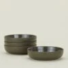 Essential Low Bowl, Set Of 4 - Olive -ferm LIVING Store essential olive lowbowl HNY.500.10.064
