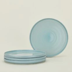 Essential Dinner Plate, Set Of 4 - Sky -ferm LIVING Store essential sky dinnerplate HNY.500.10.060