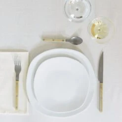 Essential Cotton Tablecloth - Ivory -ferm LIVING Store essential tablecloth ivory solid assorted glassware dinnerware flatware tablecloth 1 79f284cc 2988 41dc 878b 3d6f13dbf51e