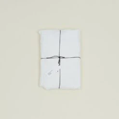 Simple Linen Fitted Sheet - White